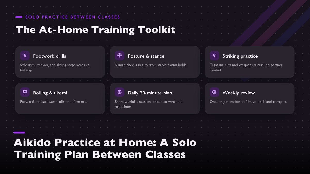 Aikido Practice at Home: A Solo Training Plan Between Classes